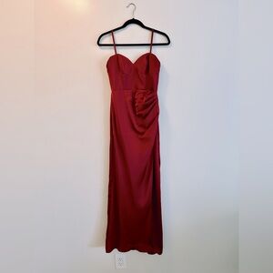 Azazie Mila Stretch Satin Dress - Spaghetti Strapped